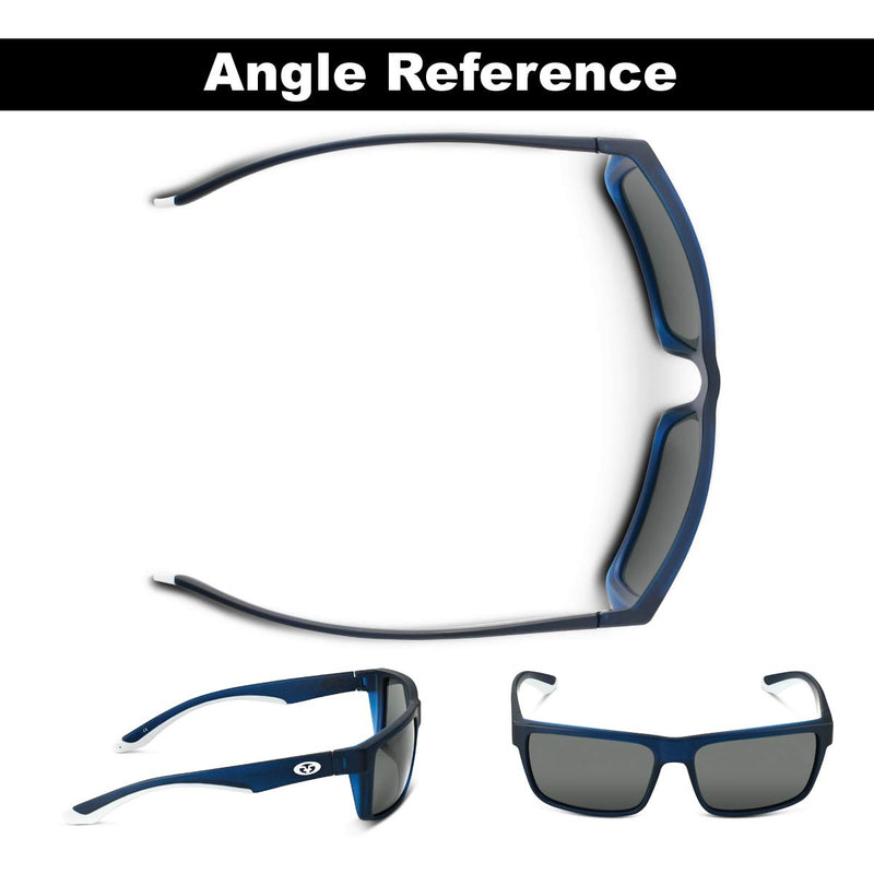 [Australia - AusPower] - Flying Fisherman 7879BSB Streamer Polarized Sunglasses Crystal Navy Frames/Smoke Lenses 