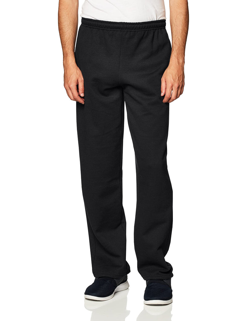 [Australia - AusPower] - Gildan Adult Fleece Open Bottom Sweatpants with Pockets, Style G18300 Small Black 