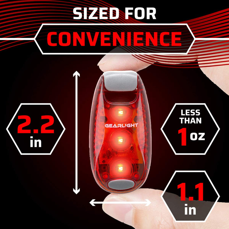 [Australia - AusPower] - GearLight S1 LED Safety Lights [4 Pack] for Boat, Kayak, Bike, Dog Collar, Stroller, Runners and Night Running - Clip On, Strobe, Warning, Flashing, Blinking, Reflective Light Accessories 