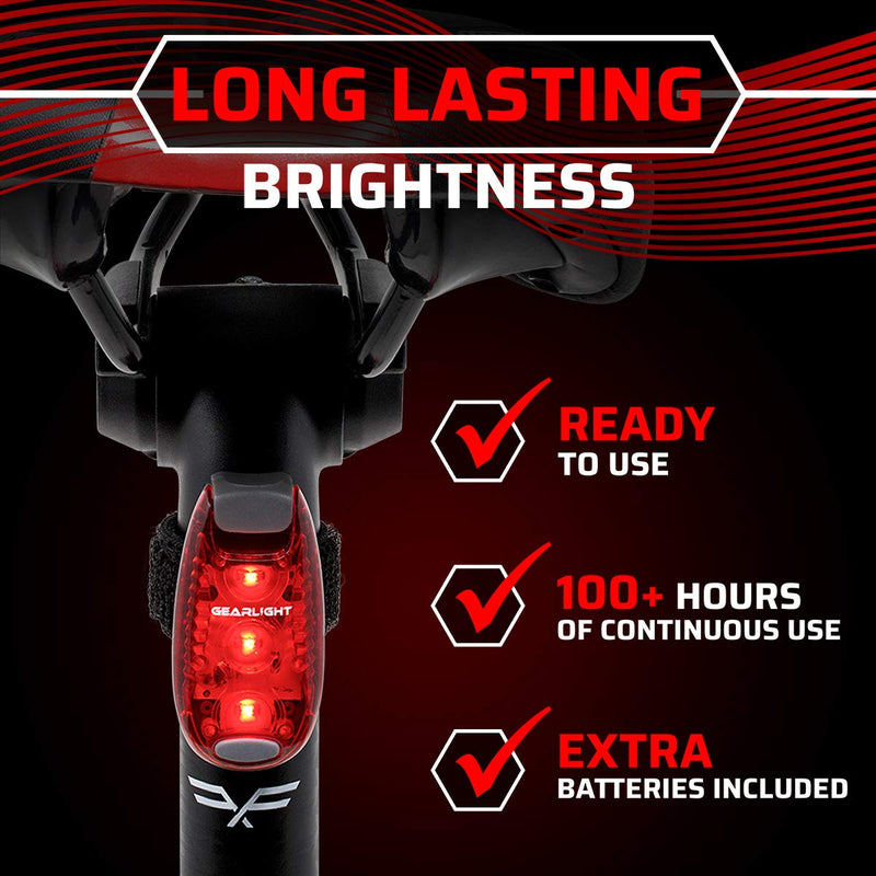 [Australia - AusPower] - GearLight S1 LED Safety Lights [4 Pack] for Boat, Kayak, Bike, Dog Collar, Stroller, Runners and Night Running - Clip On, Strobe, Warning, Flashing, Blinking, Reflective Light Accessories 