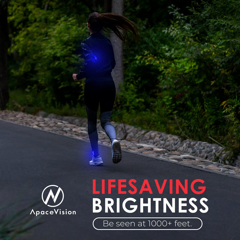 [Australia - AusPower] - LED Safety Light (2 Pack) + Free Bonuses | Clip On Strobe/Running Lights for Runners, Dogs, Bike, Walking | The Best High Visibility Accessories for Your Reflective Gear, Bicycle etc 