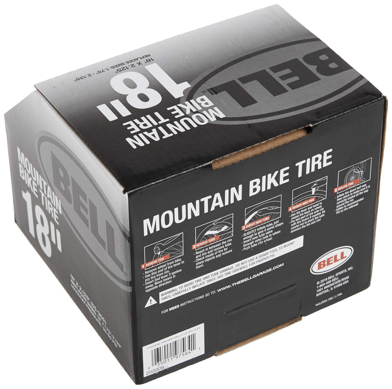 [Australia - AusPower] - Bell Mountain Bike Tires in Standard or Flat Defense 18" x 1.75 - 2.125" 7091036 Mountain Bike Tire, 18" X 1.75-2.125", Black 