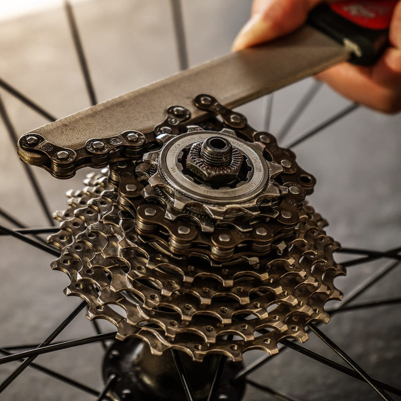 [Australia - AusPower] - BIKE HAND Compatible with Shimano Sram Freewheel Turner Install Removal Chain Whip Tool Kit - Cassette Remover - MTB Road 8 9 10 11 12 Speed - with Lockring Nut Tool 