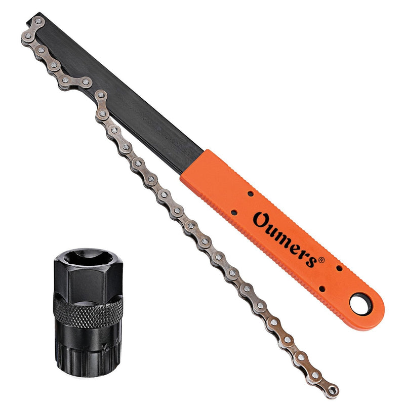 [Australia - AusPower] - Oumers Bike Chain Tools Kit, Upgrade Rotor Lockring Removal Wrench & Chain Whip with Cassette/Bicycle Flywheel Remover Sprocket Remover Tool Pack 