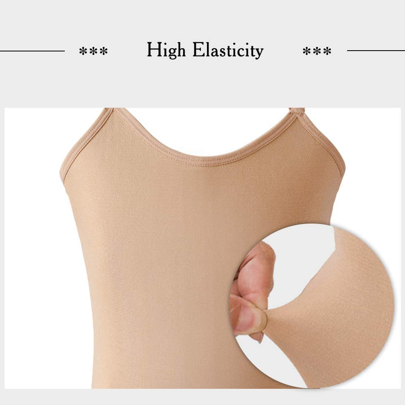 [Australia - AusPower] - STELLE Girls Nude Seamless Undergarment Camisole Leotard for Dance/Ballet/Gymnastics 5-7 Years 
