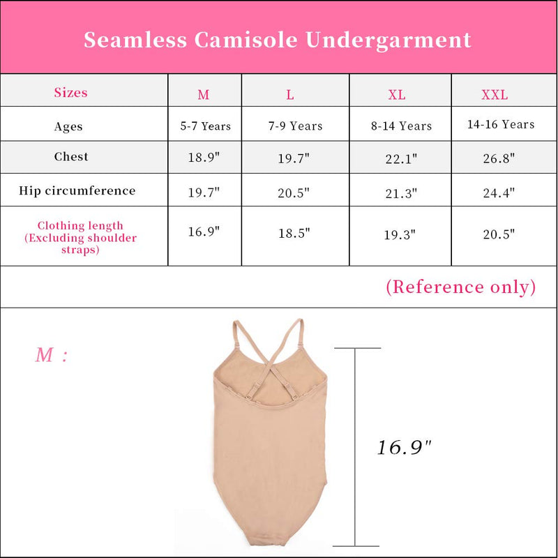 [Australia - AusPower] - STELLE Girls Nude Seamless Undergarment Camisole Leotard for Dance/Ballet/Gymnastics 5-7 Years 