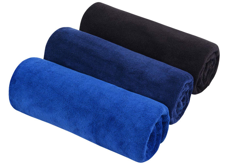 [Australia - AusPower] - SINLAND Microfiber Gym Towels Sports Fitness Workout Sweat Towel Super Soft and Absorbent3 Pack 16 Inch X 32 Inch 