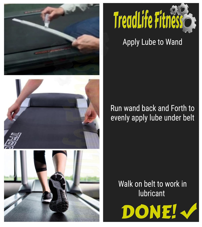[Australia - AusPower] - TreadLife Fitness Treadmill Maintenance Kit | Extra Wide "TruLube" Applicator Wand and 1 Year Supply of Lubricant 