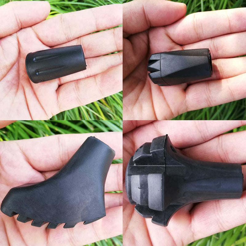 [Australia - AusPower] - A ALAFEN Replacement Rubber Tips Set for Trekking Pole Walking Hiking Sticks Tips Protectors A-Mix 
