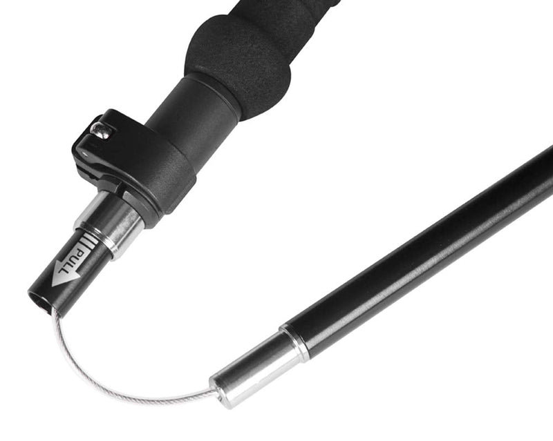 [Australia - AusPower] - A ALAFEN Walking Stick - Collapsible Trekking Pole for Men and Women,7075 Aluminum Hiking Stick for Seniors Black 1 PC(1 Pole) 