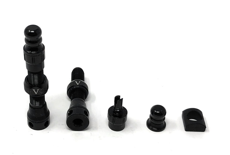 [Australia - AusPower] - VeloTubes Premium 44mm Tubeless Schrader Valves - Pair - Integrated Core Removal Tool - Grommet Options - Choose Color… 