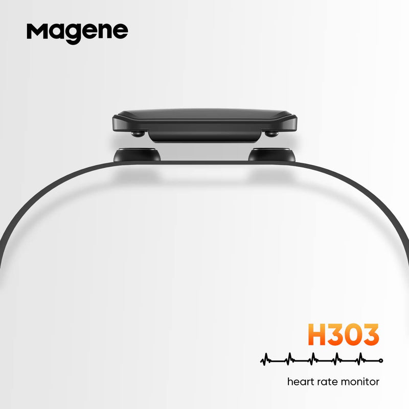 [Australia - AusPower] - Magene H303 Heart Rate Monitor, Heart Rate Sensor Chest Strap, Protocol ANT+/Bluetooth, Compatible with iOS/Android APPs 