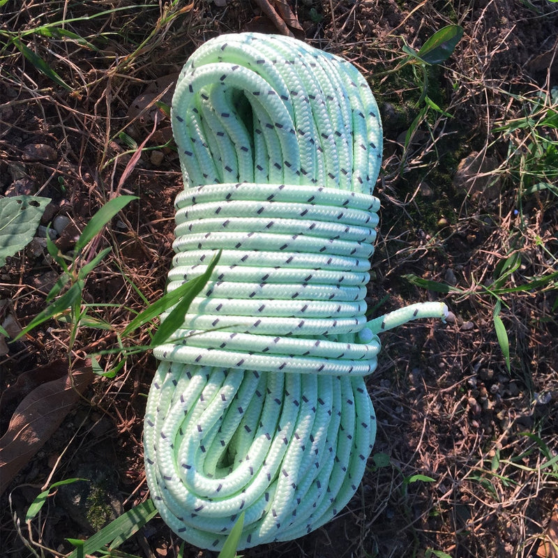 [Australia - AusPower] - LILUO Glow in The Dark Luminous Reflective Guyline - 5mm 65.6ft/20m Highly Reflective Tent Rope with 10 Aluminum Adjusters/Tensioners 