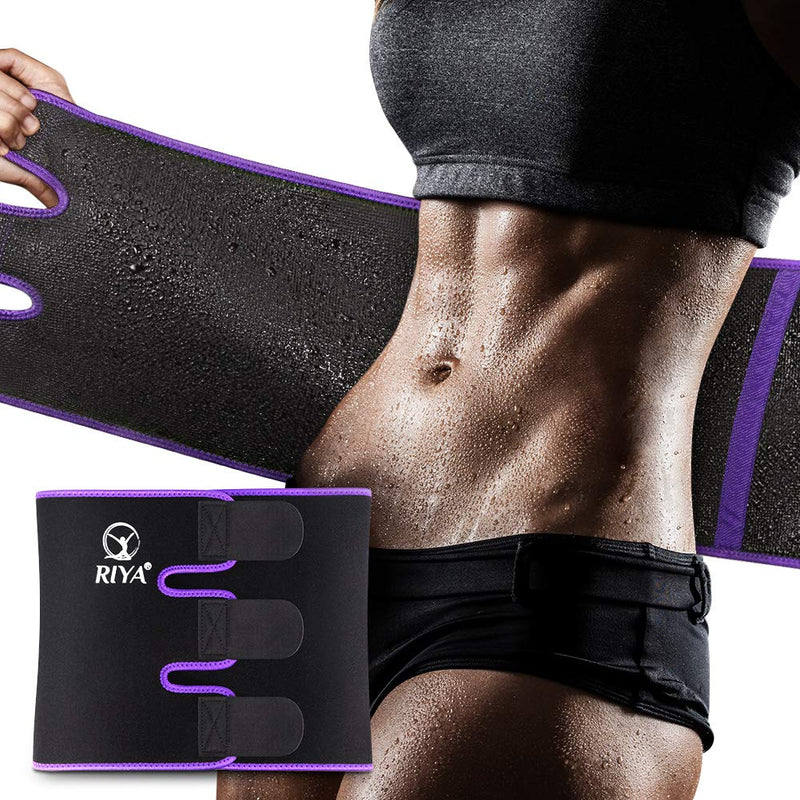 [Australia - AusPower] - Waist Trimmer Sweat Waist Trainer Women Waist Sweat Belt Band Belly Stomach Wrap Belt M: 8.5"Width x 39"Length 