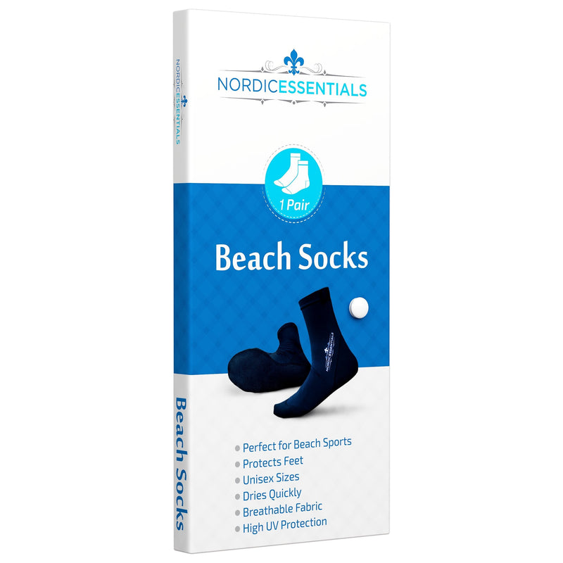 [Australia - AusPower] - Beach Socks (1 Pair) Wear in Sand, Playing Volleyball & Soccer - Kids, Women & Men X-Small Black 