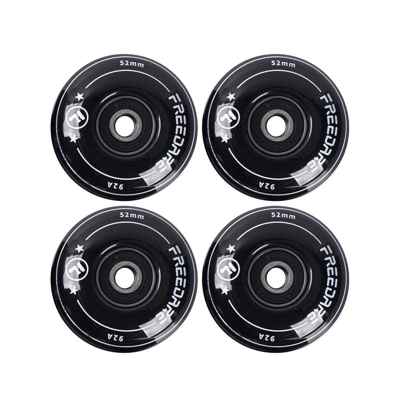 [Australia - AusPower] - FREEDARE Skateboard Wheels 52mm and Bearings, Spacers Installed 92A Street Wheels Skateboards Tricks(Pack of 4) 