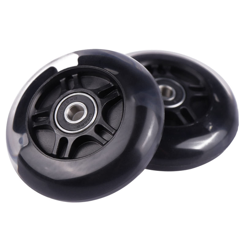 [Australia - AusPower] - Gladeer 80mm Inline Skate Light Up Replacement Wheels, Kick Scooter Polyurethane Rear Wheels w/Bearings, 2-Pack 