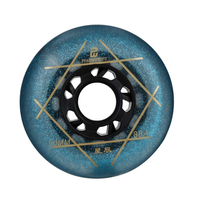 [Australia - AusPower] - SzBlaZe 88A PU Wear Resist Sliding FSK Inline Roller Skate Replacement Wheels Without Bearings (Pack of 4) 72mm 76mm 80mm for Choose Blue 
