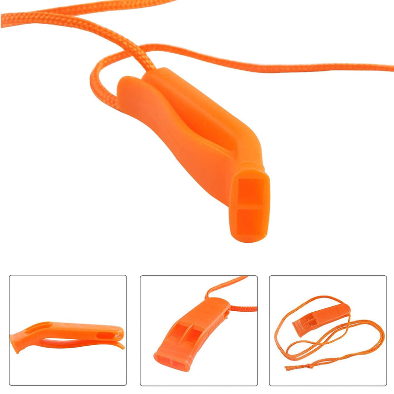[Australia - AusPower] - 20 Pcs Emergency Safety Whistle Plastic Whistles Set with Lanyard 