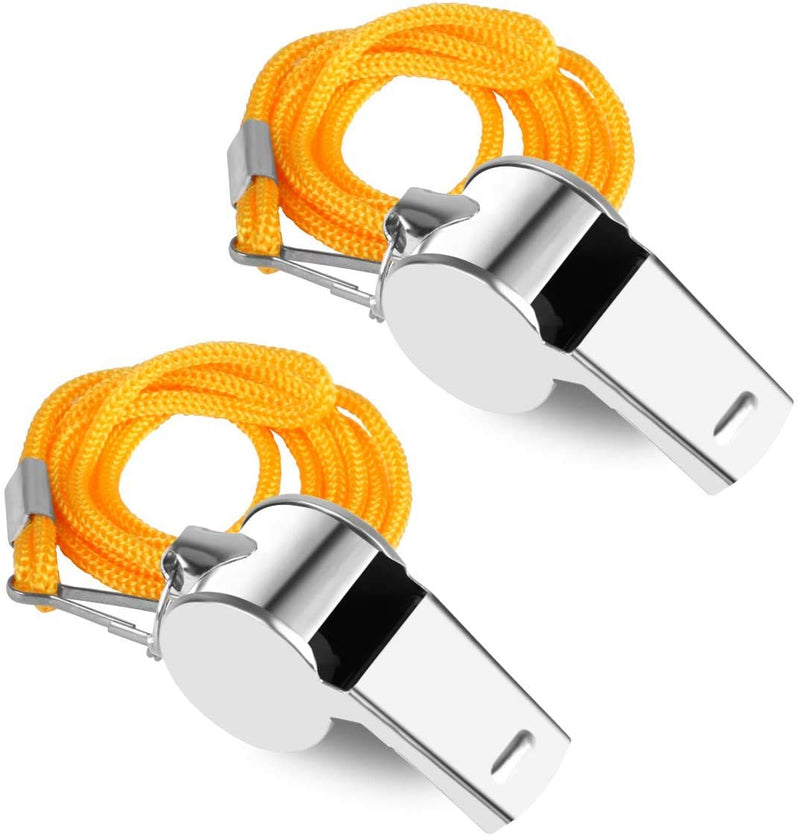 [Australia - AusPower] - BIMIGET Coach Whistle,35Pack Football Referee Whistle with Lanyard for Emergency Sports Training Referee Silver-35Pack 