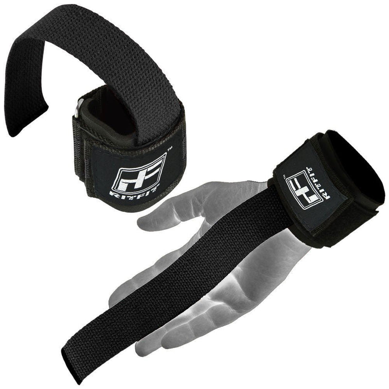 [Australia - AusPower] - RitFit Lifting Straps + Wrist Protector for Weightlifting, Bodybuilding, MMA, Powerlifting, Strength Training ~ Men & Women 