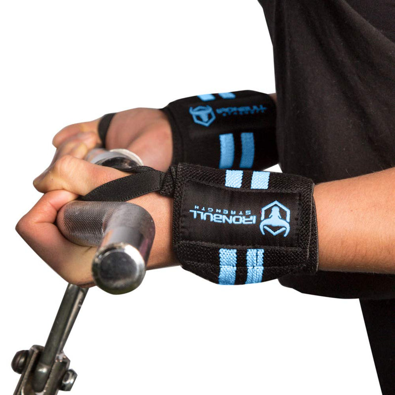 [Australia - AusPower] - Women Wrist Wraps with Thumb Loops - 12" Professional Grade - Wrist Support Brace and Compression for Cross Training, Weight Lifting, Powerlifting, Strength Training 