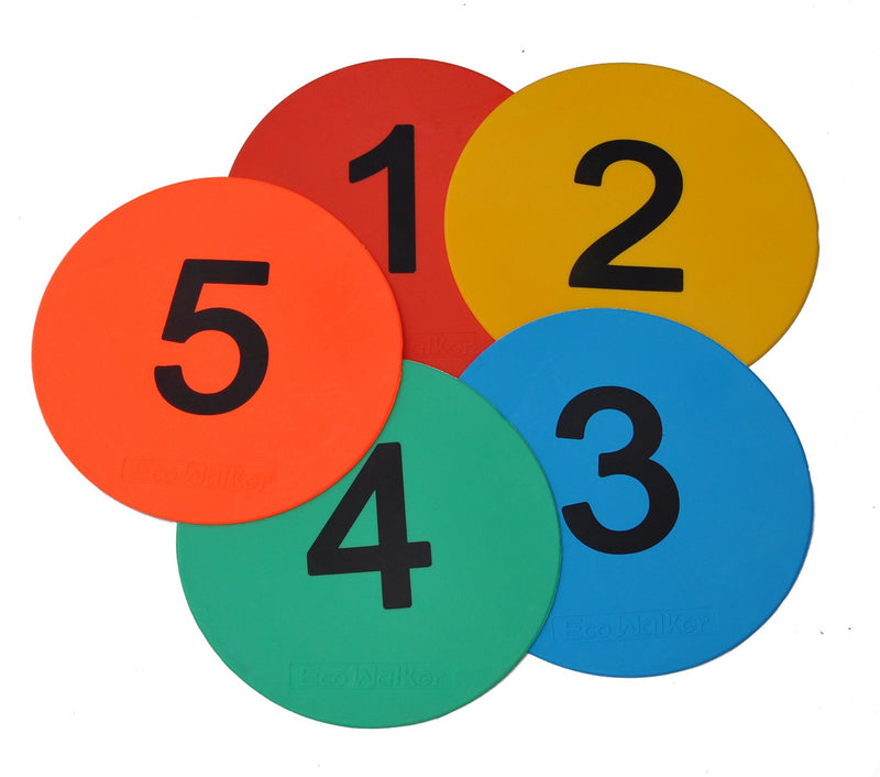 [Australia - AusPower] - Eco Walker 8inch Numbered Floor Spot Markers 1-5 