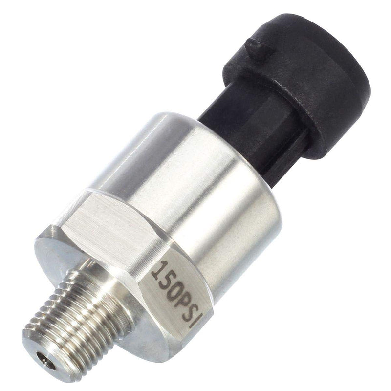 [Australia - AusPower] - AUTEX 150 Psi Pressure Transducer/Sender/Sensor 150/200 Psi Stainless Steel 1/8”-27 NPT Pressure Transducer Sensor Compatible With Oil, Fuel, Air, Water 