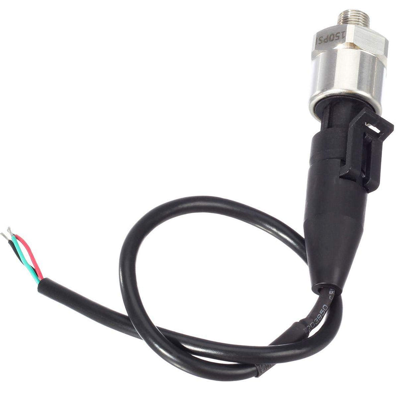 [Australia - AusPower] - AUTEX 150 Psi Pressure Transducer/Sender/Sensor 150/200 Psi Stainless Steel 1/8”-27 NPT Pressure Transducer Sensor Compatible With Oil, Fuel, Air, Water 