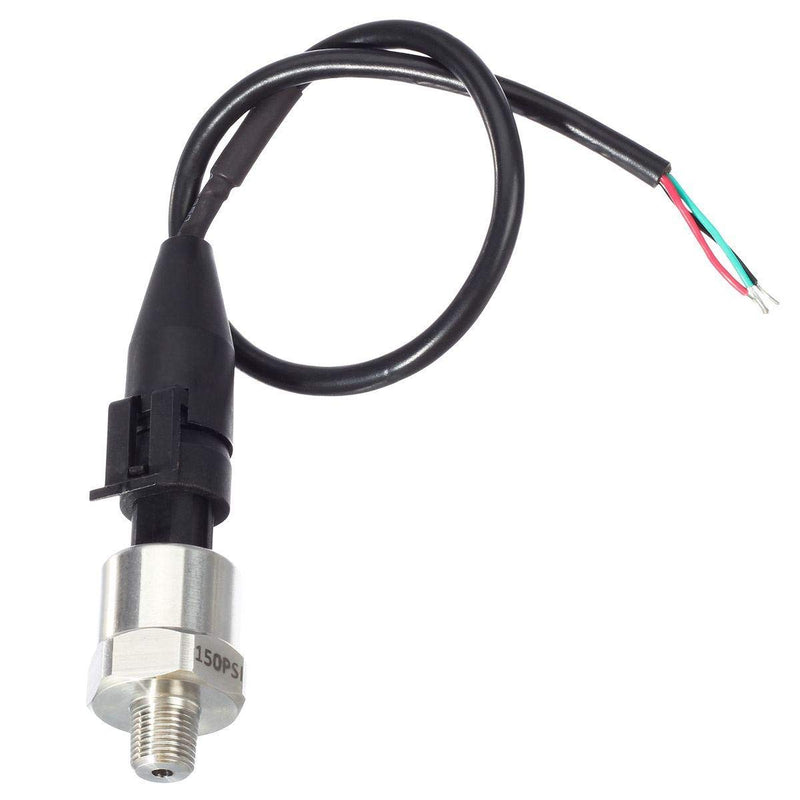 [Australia - AusPower] - AUTEX 150 Psi Pressure Transducer/Sender/Sensor 150/200 Psi Stainless Steel 1/8”-27 NPT Pressure Transducer Sensor Compatible With Oil, Fuel, Air, Water 