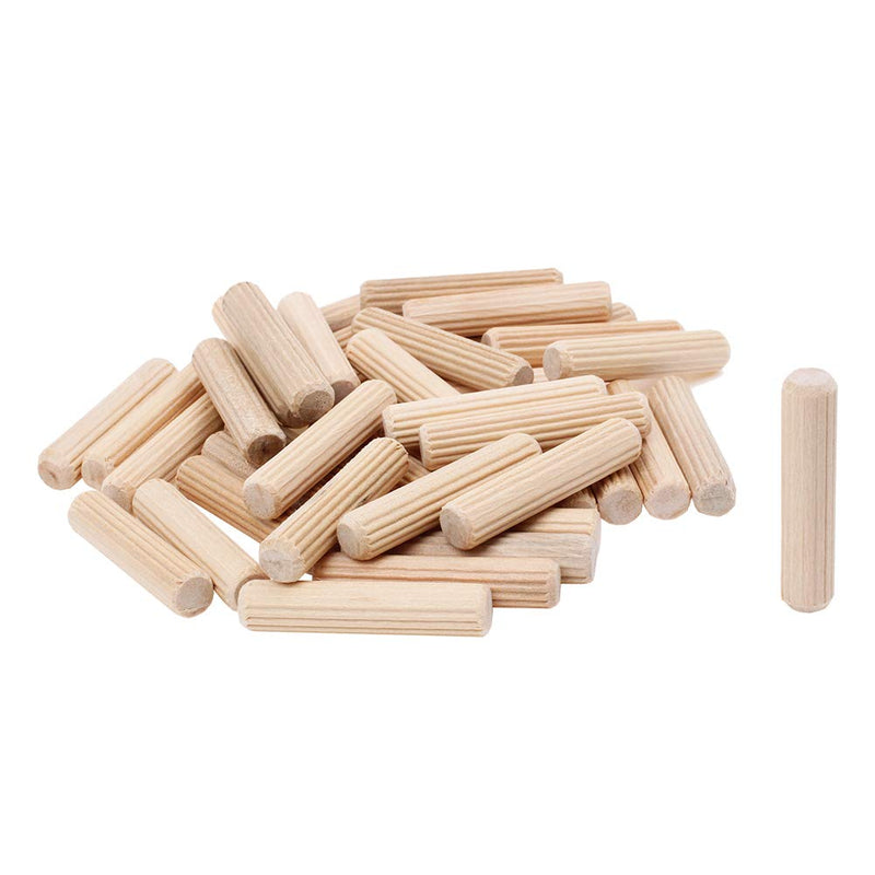 [Australia - AusPower] - 100 Pack 5/16" x 1-1/2" Wood Dowel Pins Straight Grooved Pins for Furniture Door and Dowel jig (5/16 in) 5/16 in 