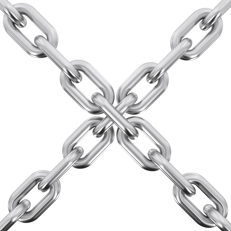 [Australia - AusPower] - 2 Pcs 5/32 x 23 Inch Link Chain 304 Stainless Steel Coil Chain for Transport Tie Down Binder Chain Pulling Towing Hanging, Home, Camping, Pet Towing, 4mm 