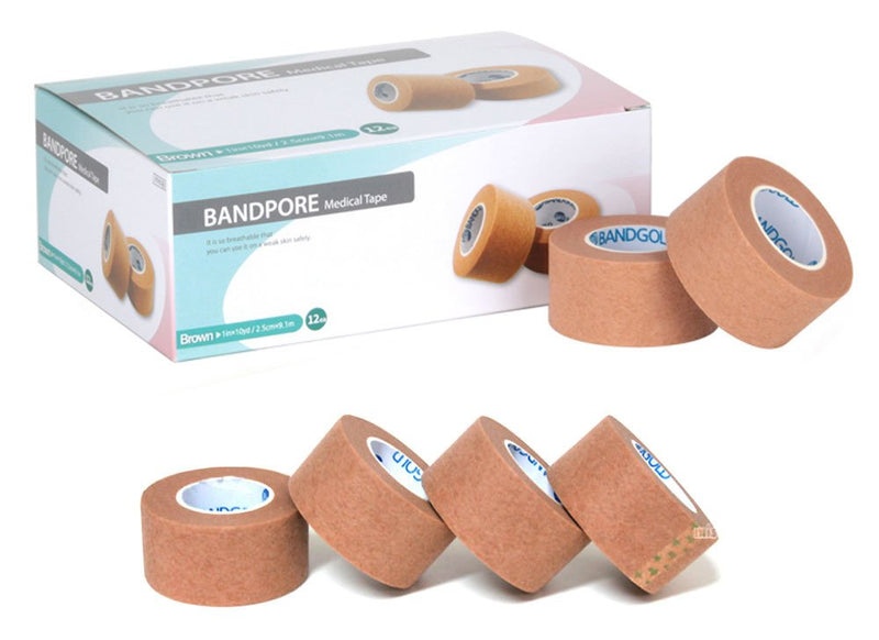 [Australia - AusPower] - BANDPORE Micropore Medical Paper Tape Roll - 1" X 10yds (12 Rolls per Box) 