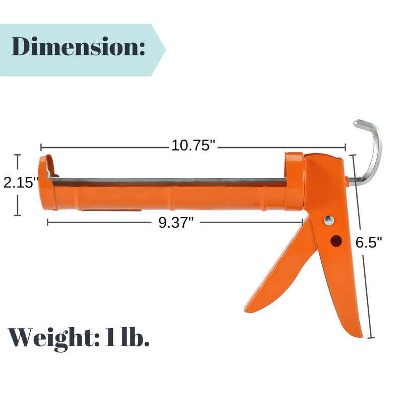 [Australia - AusPower] - Bates- Caulking Gun, Silicone Gun, 10:1 Thrust Ratio, Hand Caulking Guns, Caulk Gun, Caulk Gun for Silicone, No Drip Caulk Gun, Gun Caulk, Sealant Gun, Caulk Gun, Caulking Gun 