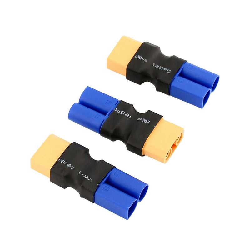[Australia - AusPower] - 3pcs Male EC5 to XT90 / XT-90 Female - Heavy Duty Connector Adapter(BDHI-01) 