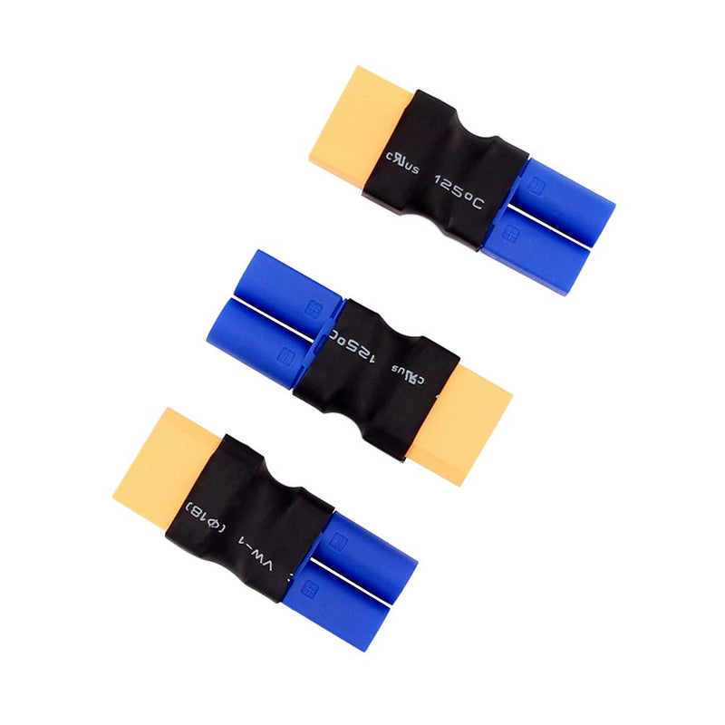 [Australia - AusPower] - 3pcs Male EC5 to XT90 / XT-90 Female - Heavy Duty Connector Adapter(BDHI-01) 