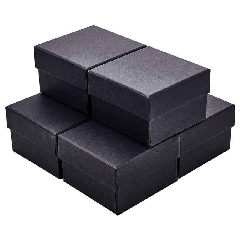 [Australia - AusPower] - BENECREAT 6 Pack Kraft Square Cardboard Present Gift Boxes for Bangle Wrist Watch and Other Jewelry Set - 3.5x3.5x2 Inches Wrist Watch & Bangle Box Wrist Watch & Bangle Box(3.43x3.43x2.17") 