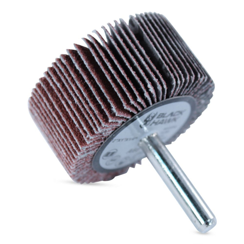 [Australia - AusPower] - BHA Aluminum Oxide Shank Mounted Flap Wheels, 2” x 1” x 1/4”, 40 Grit - 5 Pack 