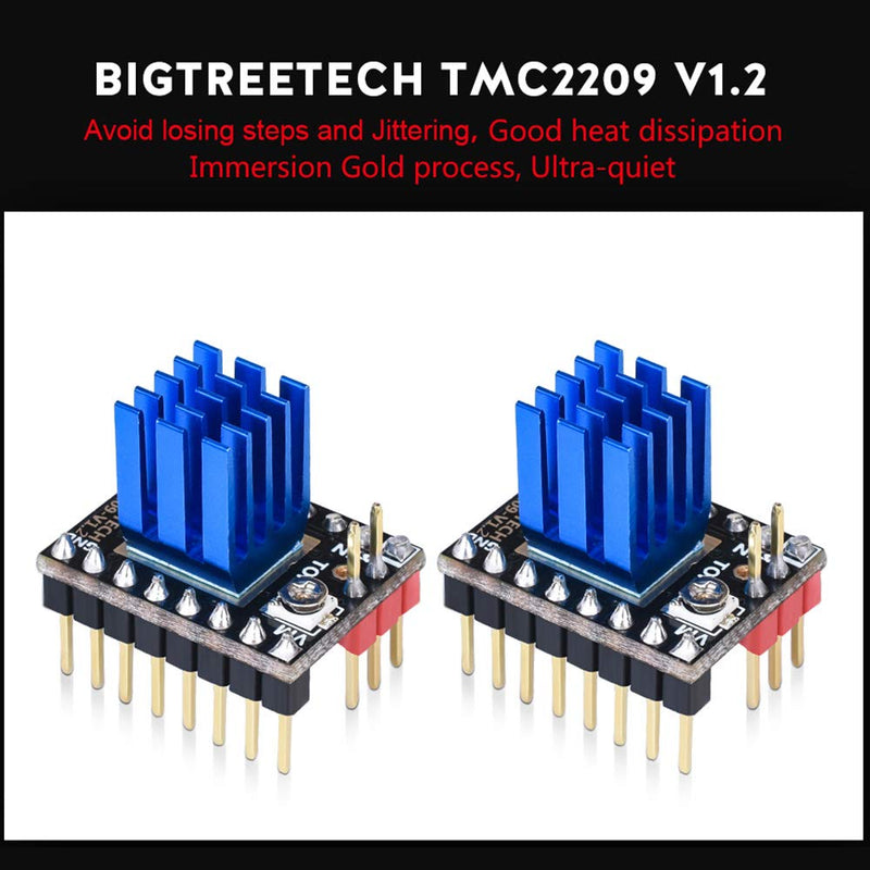 [Australia - AusPower] - BIGTREETECH DIRECT TMC2209 UART TMC2208 Stepper Motor Driver Stepsticks Mute VS TMC2130 TMC2100 TMC2225 for Octopus/SKR 2/SKR V1.3 Pro Motherboard 5PCS 