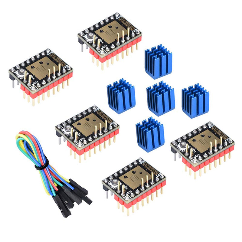 [Australia - AusPower] - BIGTREETECH DIRECT TMC2209 UART TMC2208 Stepper Motor Driver Stepsticks Mute VS TMC2130 TMC2100 TMC2225 for Octopus/SKR 2/SKR V1.3 Pro Motherboard 5PCS 