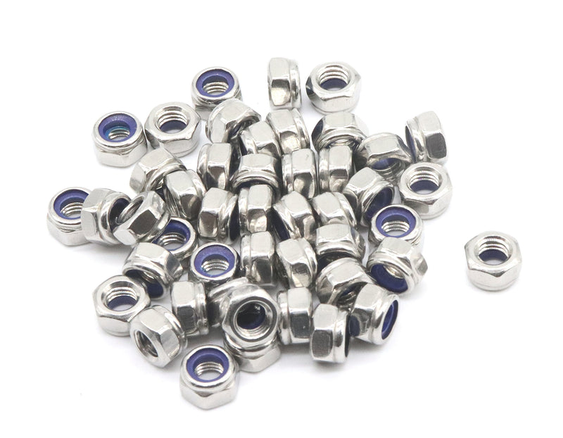 [Australia - AusPower] - binifiMux 35Pcs M5 x 0.8mm 304 Stainless Steel Nylon Inserted Hex Lock Nuts 