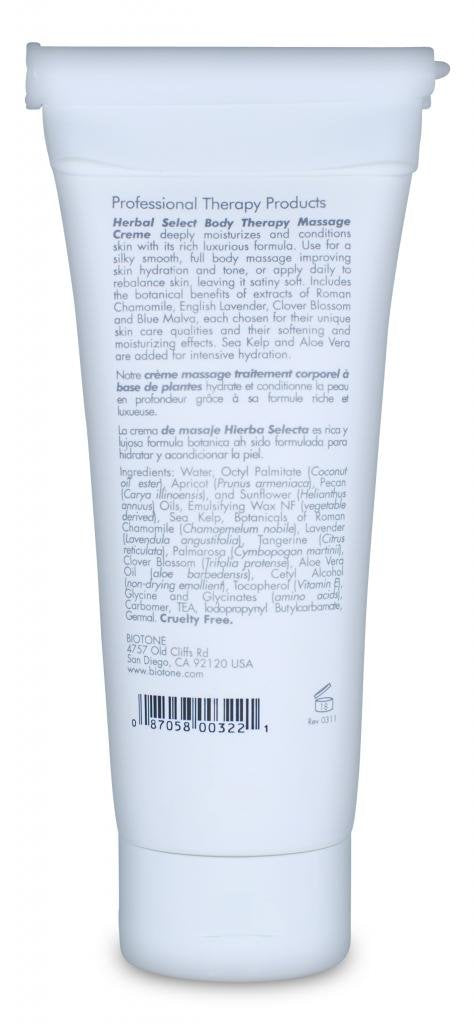 [Australia - AusPower] - Biotone Herbal Select Massage Products Body Therapy Creme, 7 Ounce 