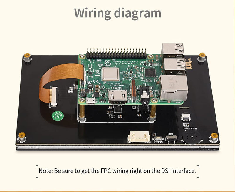 [Australia - AusPower] - BIGTREETECH Upgrade PI TFT43 TFT LCD Display DSI 800x480 for Raspberry Pi Model 3D Printer Controller(3in Capacitive Touch Screen) (105.5X67mm) 
