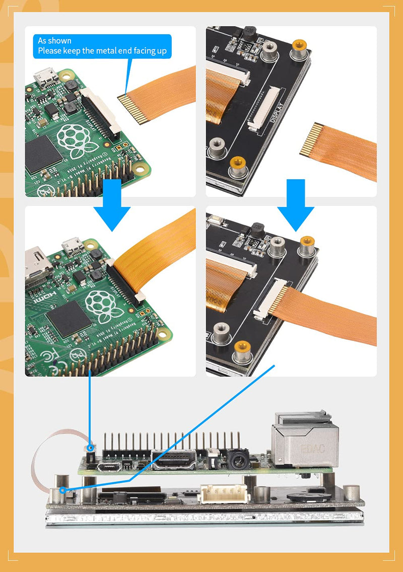 [Australia - AusPower] - BIGTREETECH Upgrade PI TFT43 TFT LCD Display DSI 800x480 for Raspberry Pi Model 3D Printer Controller(3in Capacitive Touch Screen) (105.5X67mm) 