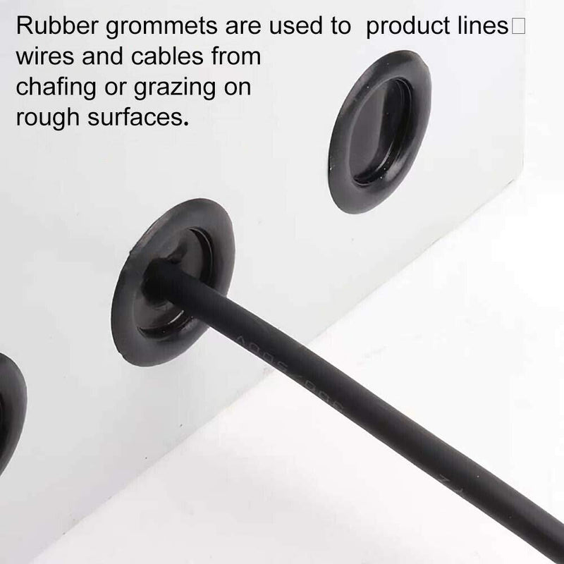 [Australia - AusPower] - 170 Pcs Rubber Grommet Firewall Hole Plug Assortment in 7 Common Sizes,Set Electrical Wire Gasket for Auto Body and Sheet Metal 