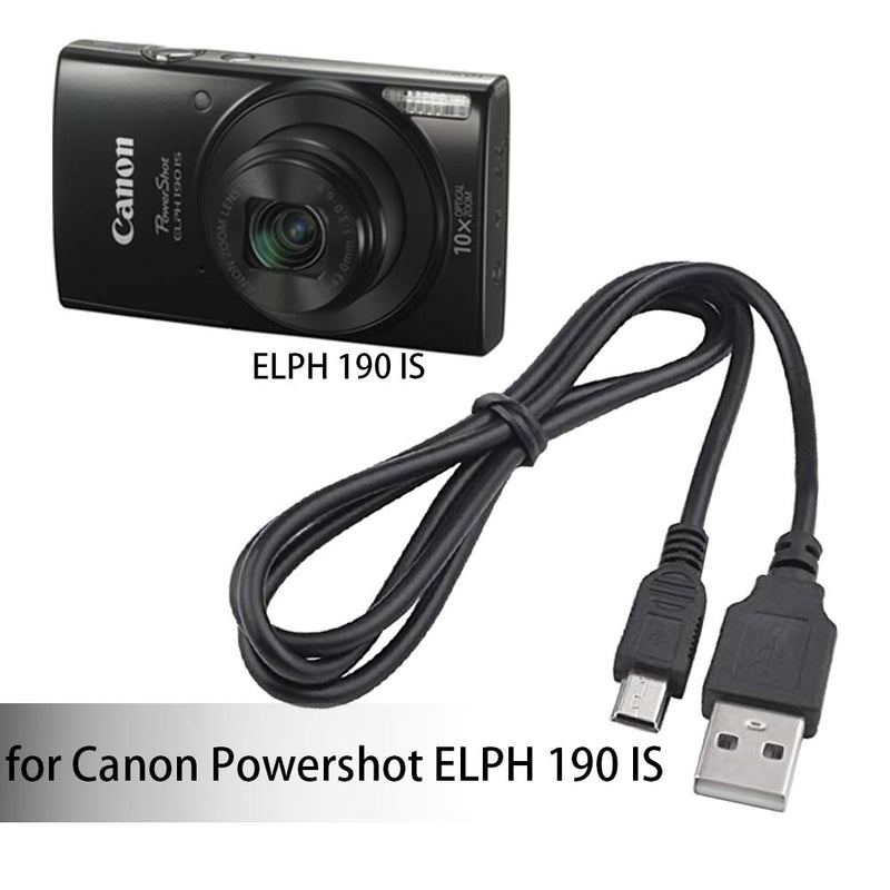 [Australia - AusPower] - USB Cable for Canon Powershot ELPH 190 IS Digital Camera,and USB computer cord for Canon Powershot ELPH 190 IS 