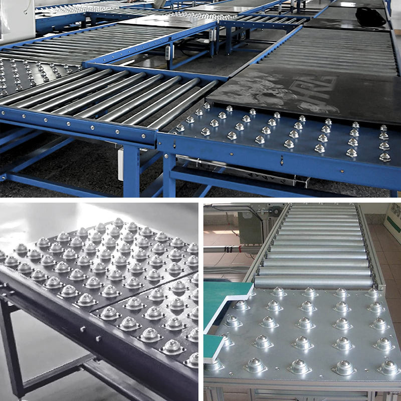 [Australia - AusPower] - 6Pcs Nylon Roller Ball Transfer Bearing Casters Units, 360° Universal Wheel, Table Conveyor Roller Ball for Transmission, Furniture, Wheelchair 