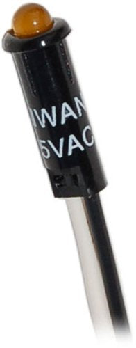 Blue Sea Systems LED indicator light in amber, 120V AC electrical equipment, showing a blue and amber-lit indicator.