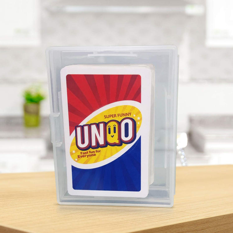 [Australia - AusPower] - 12 Pieces Card Deck Boxes Empty Plastic Storage Box Card Holder Clear Card Case, Snaps Closed 