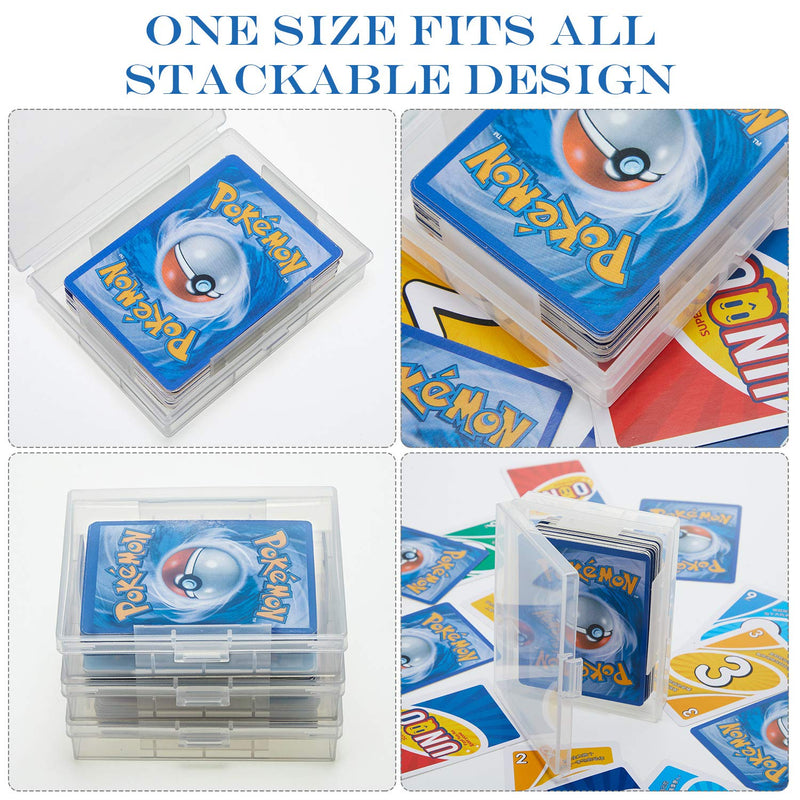[Australia - AusPower] - 12 Pieces Card Deck Boxes Empty Plastic Storage Box Card Holder Clear Card Case, Snaps Closed 